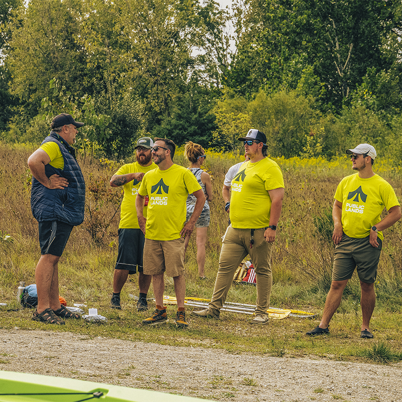 Public Lands Columbus store volunteers at YMCA Outdoor Inclusive Adventures event